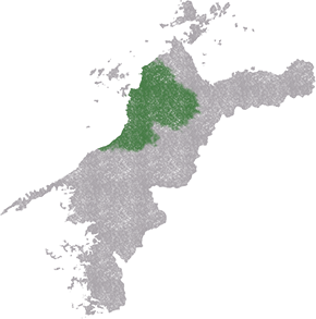 愛媛県の地図